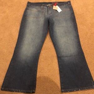 Buffalo David Bitton Blue Flare Wide Leg Jeans